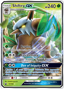 Shiftry GX 14/168 Pokémon card from Celestial Storm for sale at best price