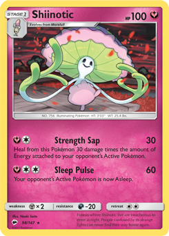 Shiinotic 98/147 Pokémon card from Burning Shadows for sale at best price