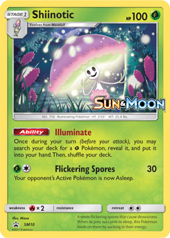 Promo Pokémon card Shiinotic SM10 from Sun and Moon Promos expansion