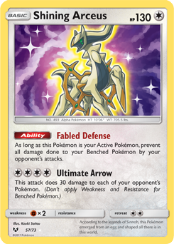 Shining Arceus 57/73 Pokémon card from Shining Legends for sale at best price