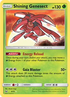 Shining Genesect 9/73 Pokémon card from Shining Legends for sale at best price