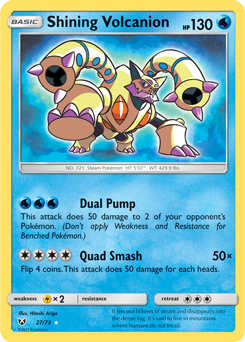 Shining Pokémon Pokémon card Shining Volcanion 27/73 from Shining Legends expansion