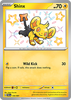 Shinx 135/91 Pokémon card from Paldean fates for sale at best price