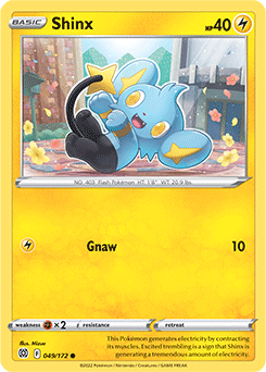 Common Pokémon card Shinx 049/172 from Brilliant Stars expansion