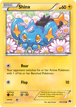 Common Pokémon card Shinx 44/122 from Breakpoint expansion