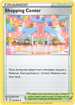 Shopping Center 157/203 Pokémon card from Evolving Skies for sale at best price