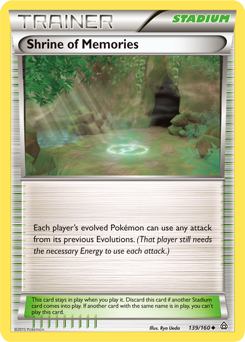 Uncommon Pokémon card Shrine of Memories 139/160 from Primal Clash expansion