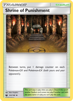 Uncommon Pokémon card Shrine of Punishment 143/168 from Celestial Storm expansion