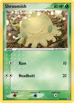 Shroomish 63/106 Pokémon card from Ex Emerald for sale at best price
