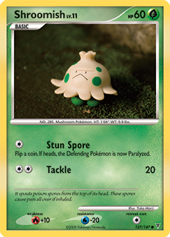 Common Pokémon card Shroomish 127/147 from Supreme Victors expansion