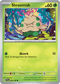 Common Pokémon card Shroomish 003/198 from Scarlet & Violet expansion