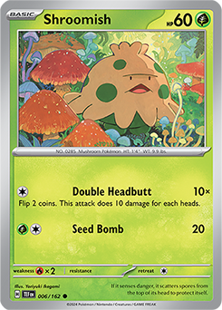 Shroomish 6/162 Pokémon card from Temporal Forces for sale at best price