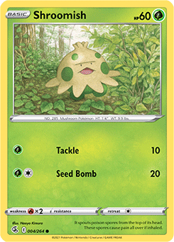 Common Pokémon card Shroomish 4/264 from Fusion Strike expansion