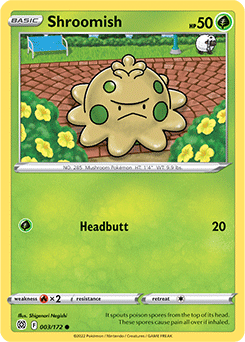 Common Pokémon card Shroomish 003/172 from Brilliant Stars expansion
