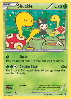 Carte Pokémon Shuckle 3/113 de la série Legendary Treasures en vente au meilleur prix