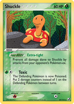 Shuckle 47/115 Pokémon card from Ex Unseen Forces for sale at best price