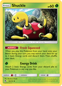 Shuckle 16/214 Pokémon card from Lost Thunder for sale at best price