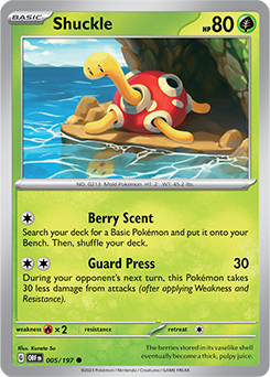 Shuckle 5/197 Pokémon card from Obsidian Flames for sale at best price