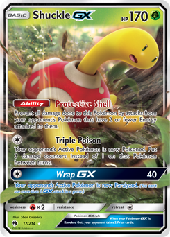 Shuckle GX 17/214 Pokémon card from Lost Thunder for sale at best price