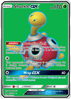 Shuckle GX 195/214 Pokémon card from Lost Thunder for sale at best price