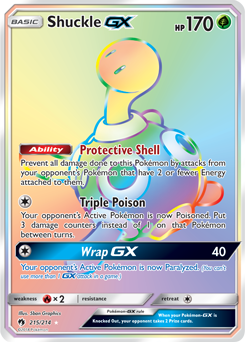 Shuckle GX 215/214 Pokémon card from Lost Thunder for sale at best price