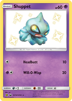 Shuppet SV16/SV94 Pokémon card from Hidden Fates for sale at best price