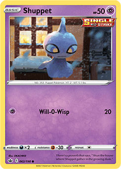 Shuppet 62/198 Pokémon card from Chilling Reign for sale at best price