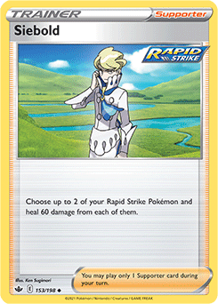 Siebold 153/198 Pokémon card from Chilling Reign for sale at best price