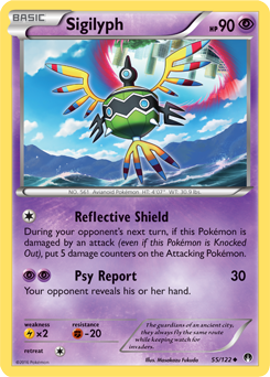 Uncommon Pokémon card Sigilyph 55/122 from Breakpoint expansion