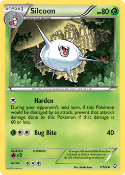 Silcoon 7/124 Pokémon card from Dragons Exalted for sale at best price