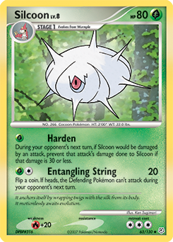 Silcoon 63/130 Pokémon card from Diamond & Pearl for sale at best price