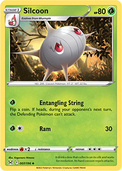 Silcoon 007/196 Pokémon card from Lost Origin for sale at best price