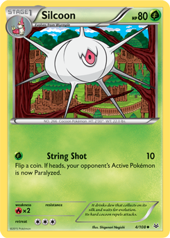 Silcoon 4/108 Pokémon card from Roaring Skies for sale at best price