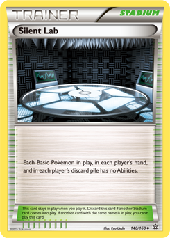 Uncommon Pokémon card Silent Lab 140/160 from Primal Clash expansion