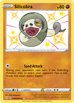 Shining Pokémon Pokémon card Silicobra SV070/SV122 from Shining Fates expansion