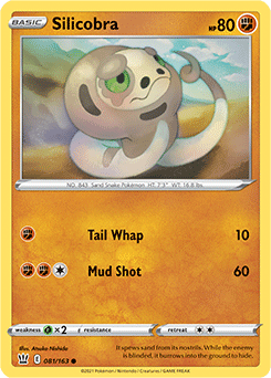 Silicobra 81/163 Pokémon card from Battle Styles for sale at best price