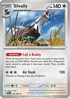 Carte Pokémon Rare Silvallié 70/84 de la série Nuit Noire