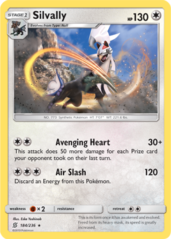 Silvally 184/236 Pokémon card from Unified Minds for sale at best price