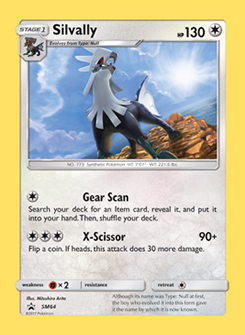 Promo Pokémon card Silvally SM64 from Sun and Moon Promos expansion