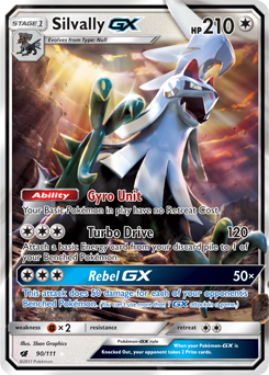 Silvally GX 90/111 Pokémon card from Crimson Invasion for sale at best price