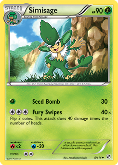 Simisage 8/114 Pokémon card from Black & White for sale at best price