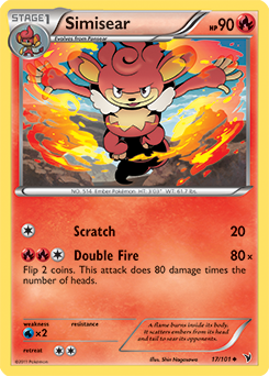 Simisear 17/101 Pokémon card from Noble Victories for sale at best price