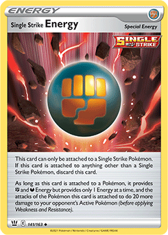 Single Strike Energy 141/163 Pokémon card from Battle Styles for sale at best price