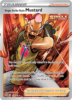 Single Strike Style Mustard 163/163 Pokémon card from Battle Styles for sale at best price