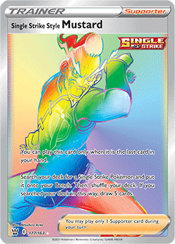 Single Strike Style Mustard 177/163 Pokémon card from Battle Styles for sale at best price