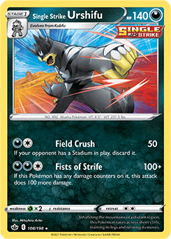 Single Strike Urshifu 108/198 Pokémon card from Chilling Reign for sale at best price