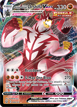 Single Strike Urshifu VMAX 86/163 Pokémon card from Battle Styles for sale at best price