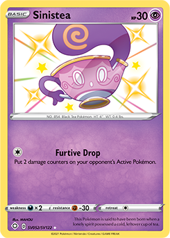 Shining Pokémon Pokémon card Sinistea SV052/SV122 from Shining Fates expansion
