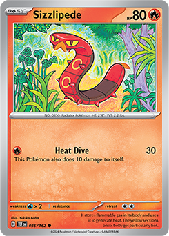 Sizzlipede 36/162 Pokémon card from Temporal Forces for sale at best price