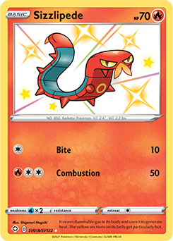 Shining Pokémon Pokémon card Sizzlipede SV018/SV122 from Shining Fates expansion